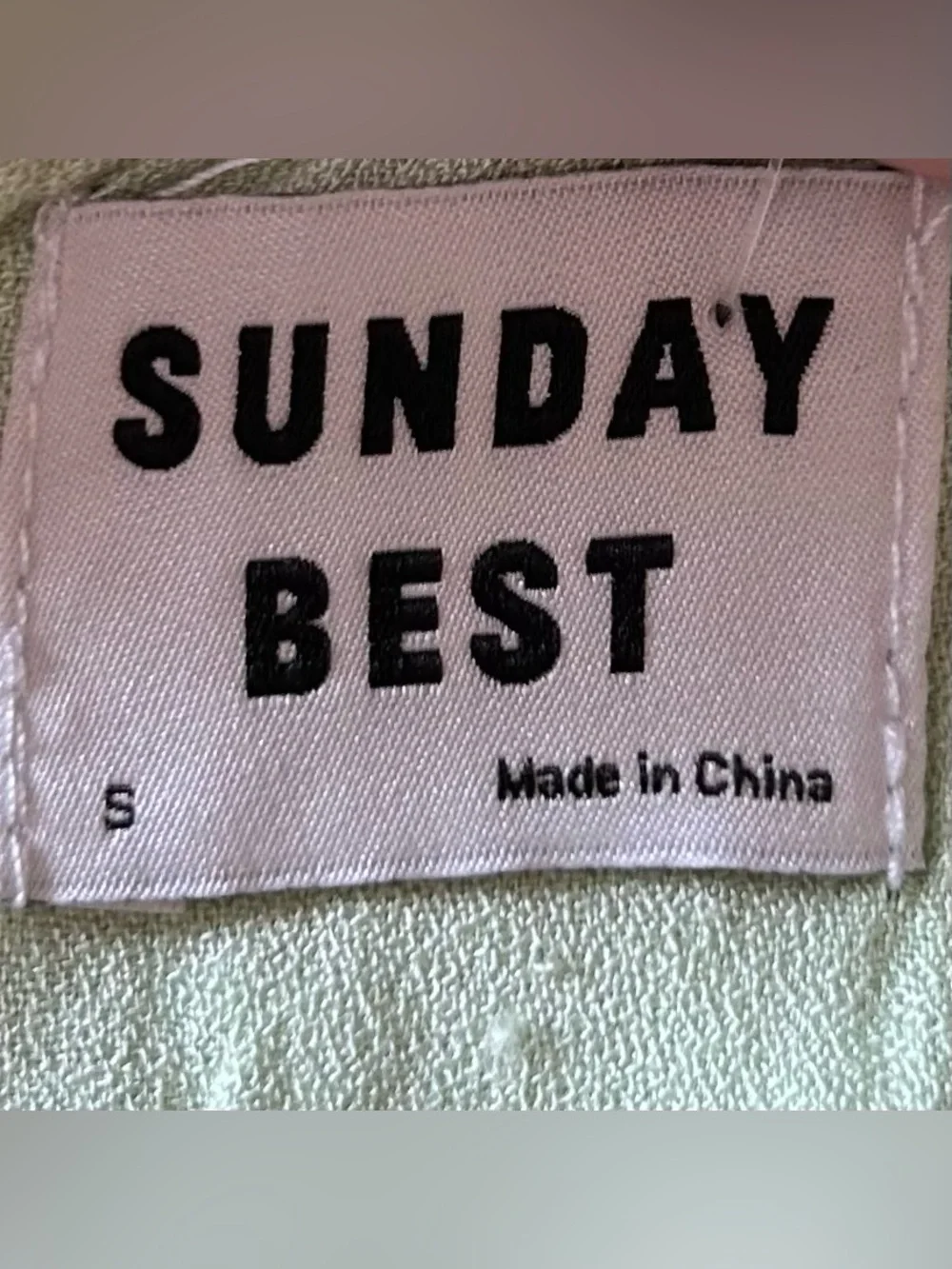 Aritzia Sunday Best Hadley Babydoll Mini Dress Sage Green Smocked Puff Sleeve S - Picture 4 of 11